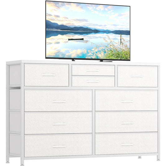TWISTER.CK 10 Drawers TV Stand Dresser for Living Room