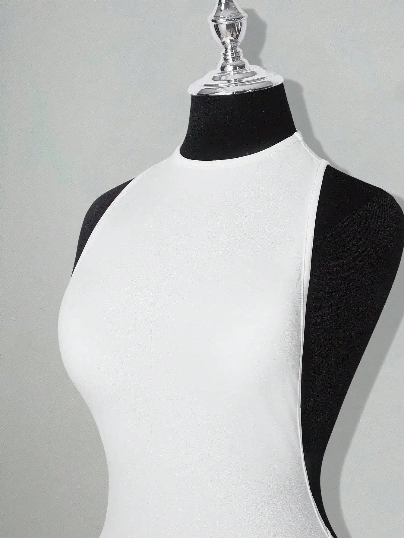 White Bodycon Mini Dress with Criss-Cross Backless Design
