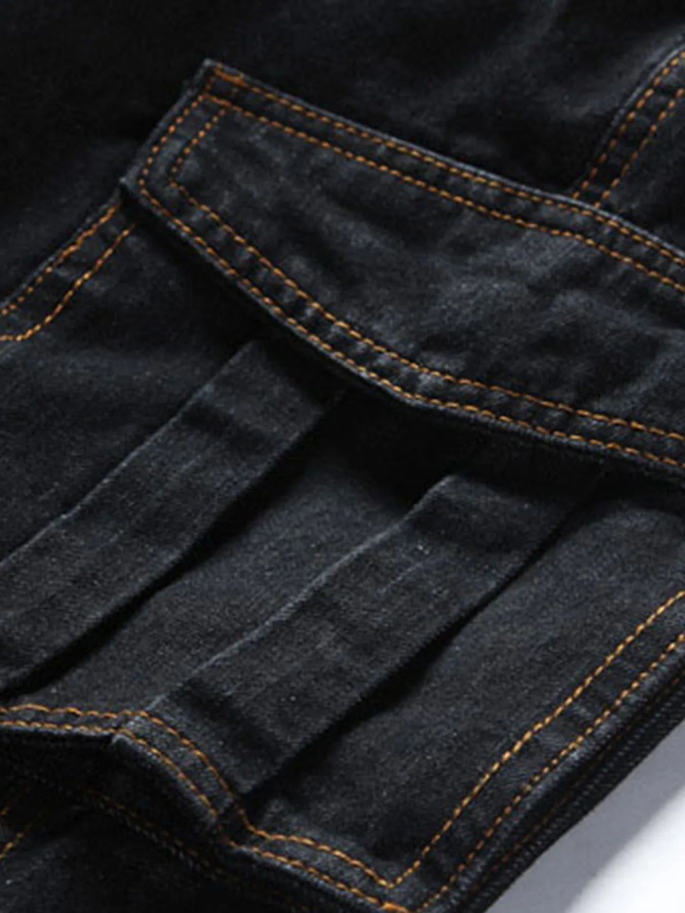 CN Zhejiang Mens Loose Fit Cargo Denim Jeans Pants Casual