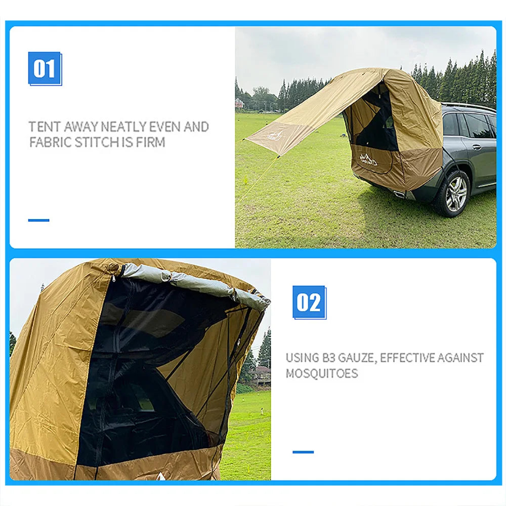 Building Car Trunk Tent With Shade Awning For Camping
