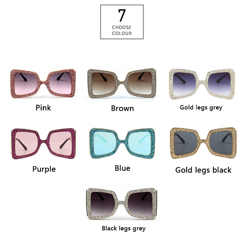 FenQiqi Butterfly Rhinestone Gradient Designer Sunglasses