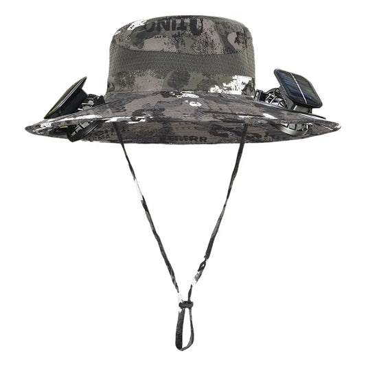 APWIKOGER Solar Fan Hat With 2 Solar Fans Outdoor Cap