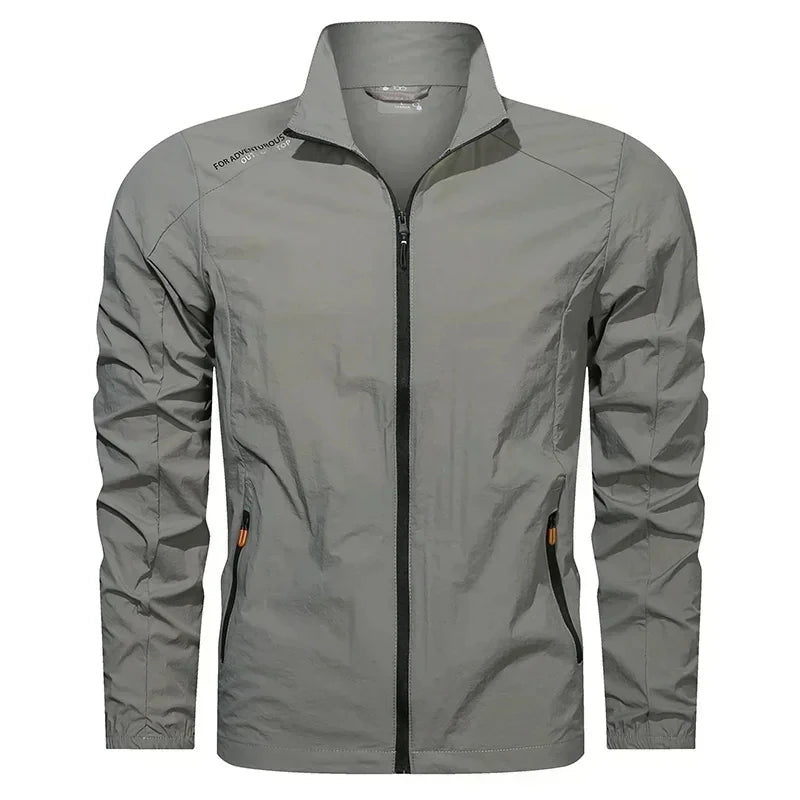 UPF100 Plus Men Windbreaker Zip Pockets UV Sun Jacket