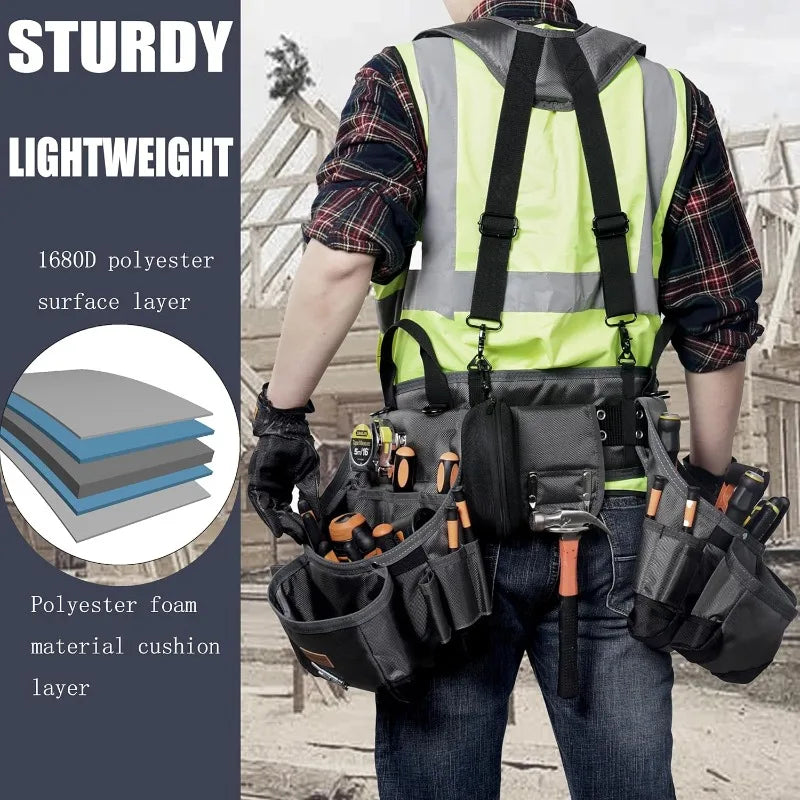 Hign Concerned Heavy Duty Carpenter Tool Belt Suspenders