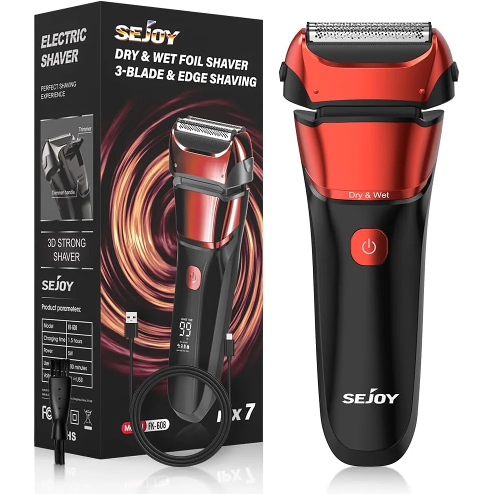 Sejoy Electric Razor For Men Foil Shaver 7500 RPM High Speed