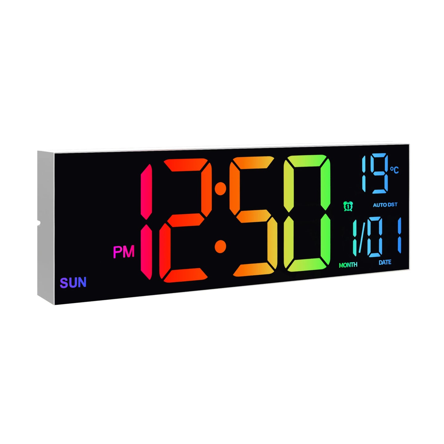 Digital Wall Clock With LED Display Remote And Temperature