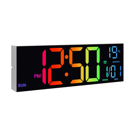 Digital Wall Clock With LED Display Remote And Temperature