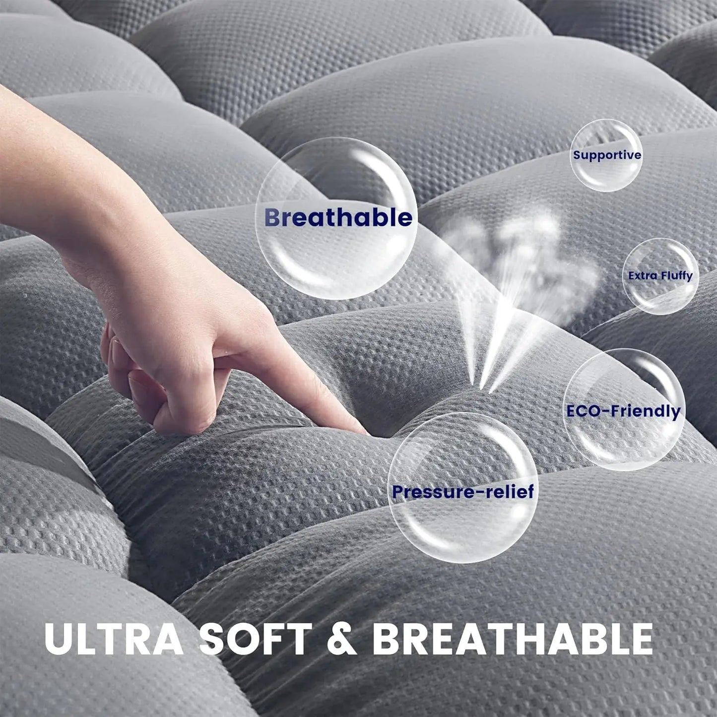 Online Goods Warehouse Mattress Pad Deep Pocket Topper