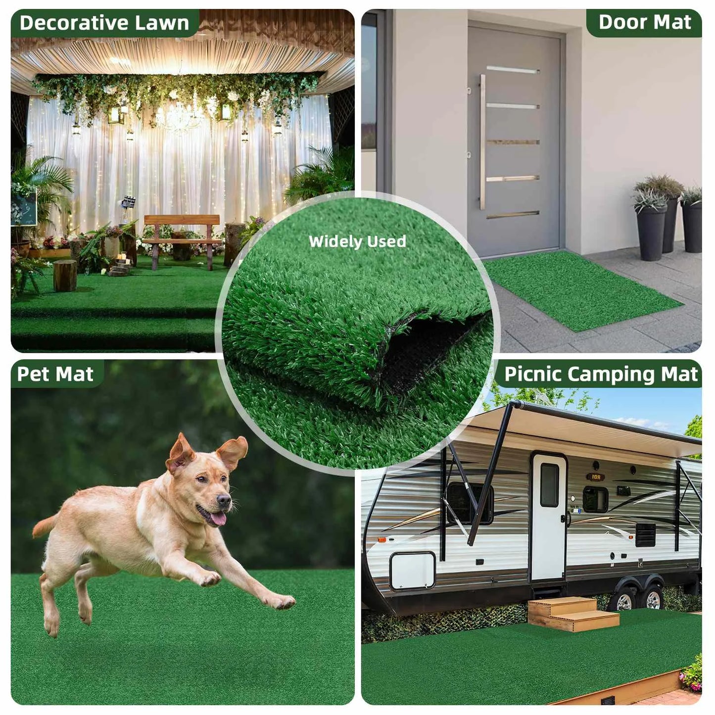 200-400cm Artificial Grassland Simulation Moss Lawn Turf Fake Green Grass Mat Carpet DIY Micro Landscape Home Floor Decor