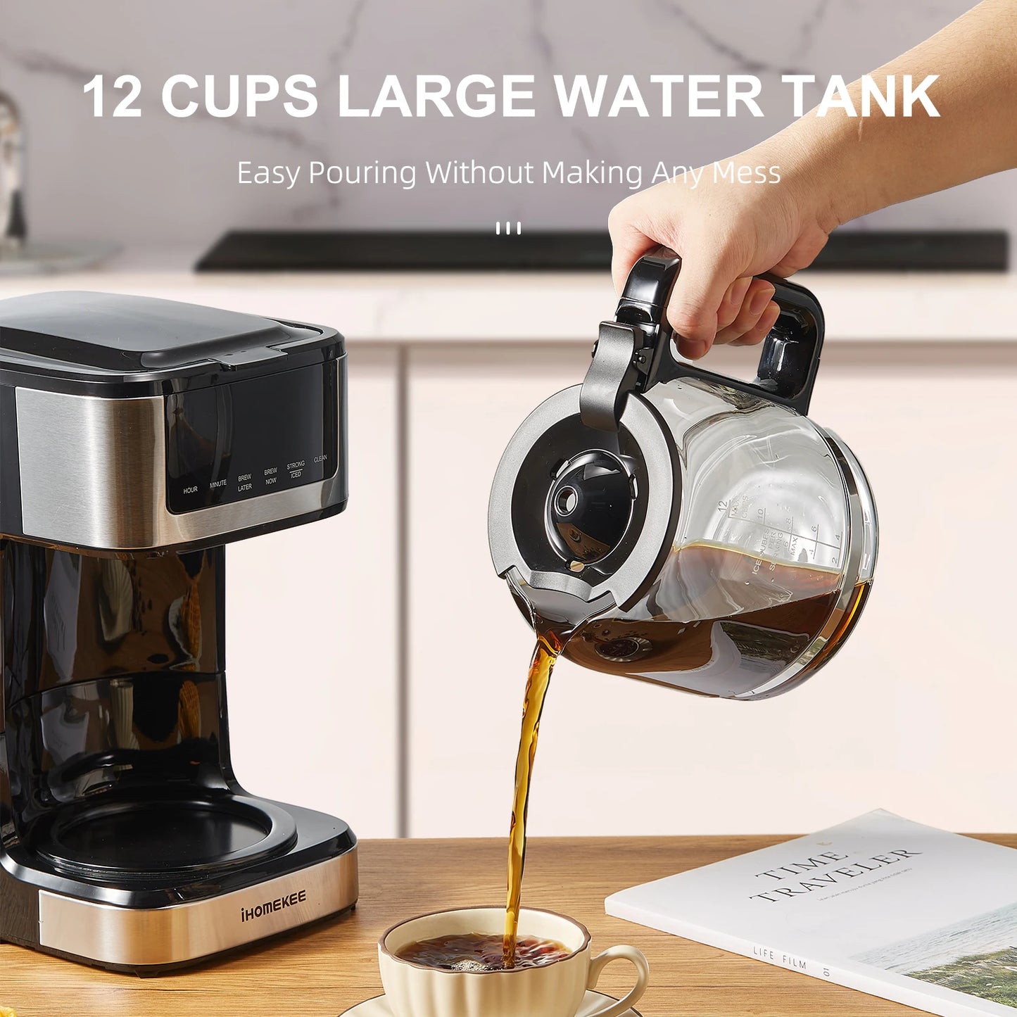 Yabano Programmable Drip Coffee Maker Iced Coffee Function