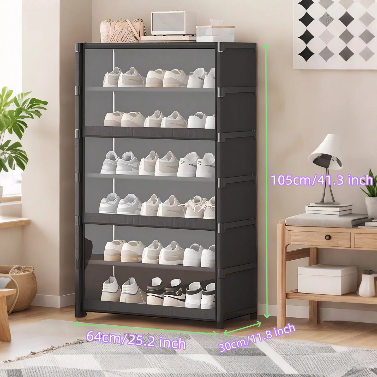 Online Goods Warehouse Five Layer Dustproof Shoe Cabinet