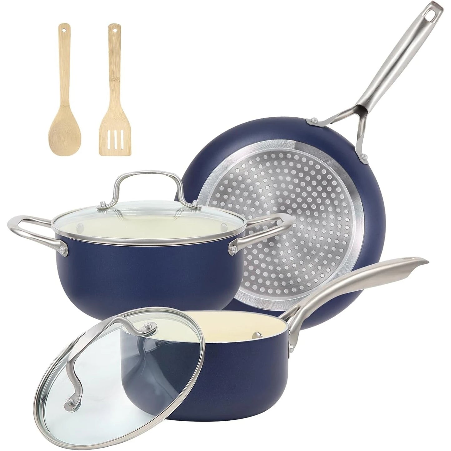 Online Goods Warehouse Pots And Pans Nonstick Ceramic Set