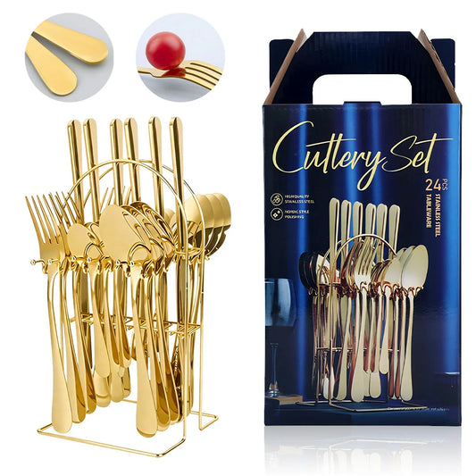 Ruiguan 410 Stainless Steel Portuguese Style Cutlery Set