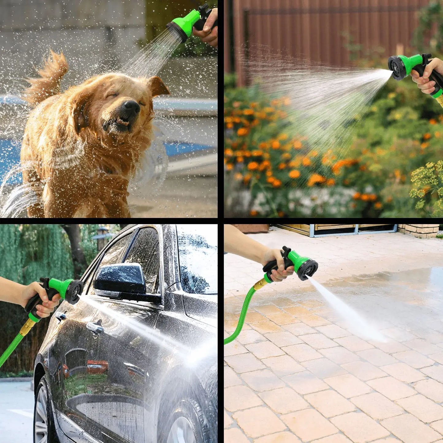 GardenJoy Expandable Garden Hose With Spray Nozzle