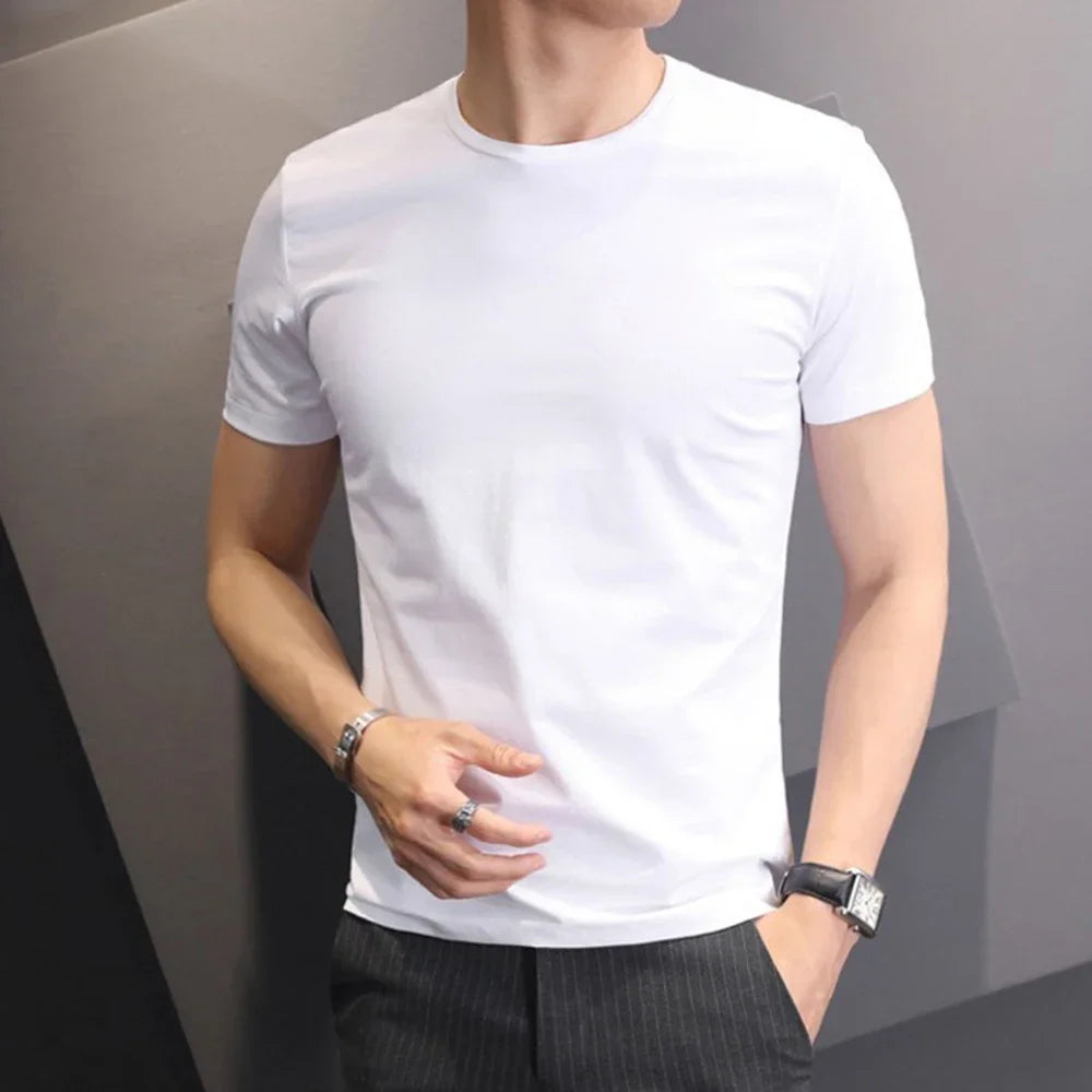 Jiayancn Men Short Sleeve Round Neck Pullover Top T Shirt
