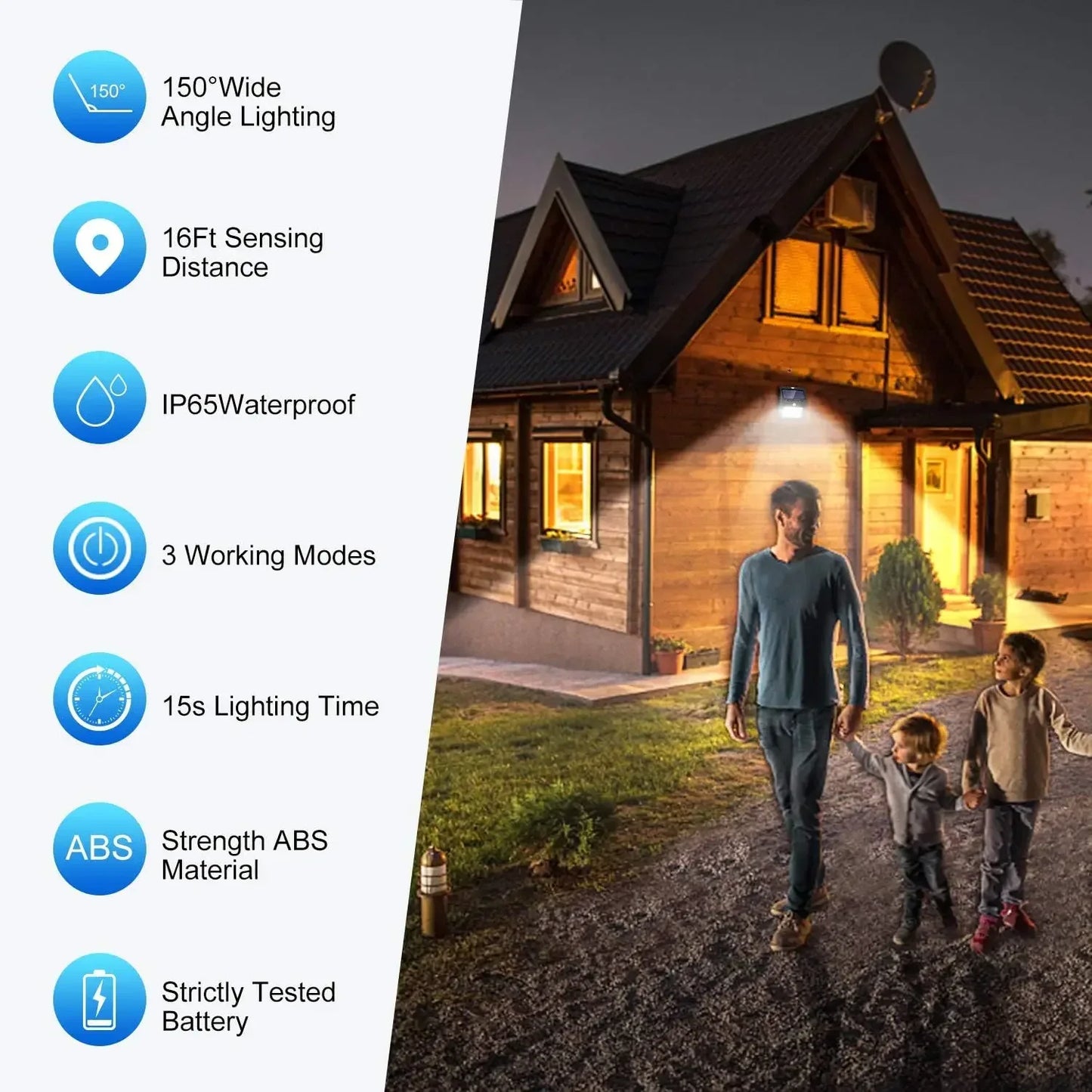 SZRSTH Solar Outdoor Lights 4 Pack Motion Sensor With 3 Modes