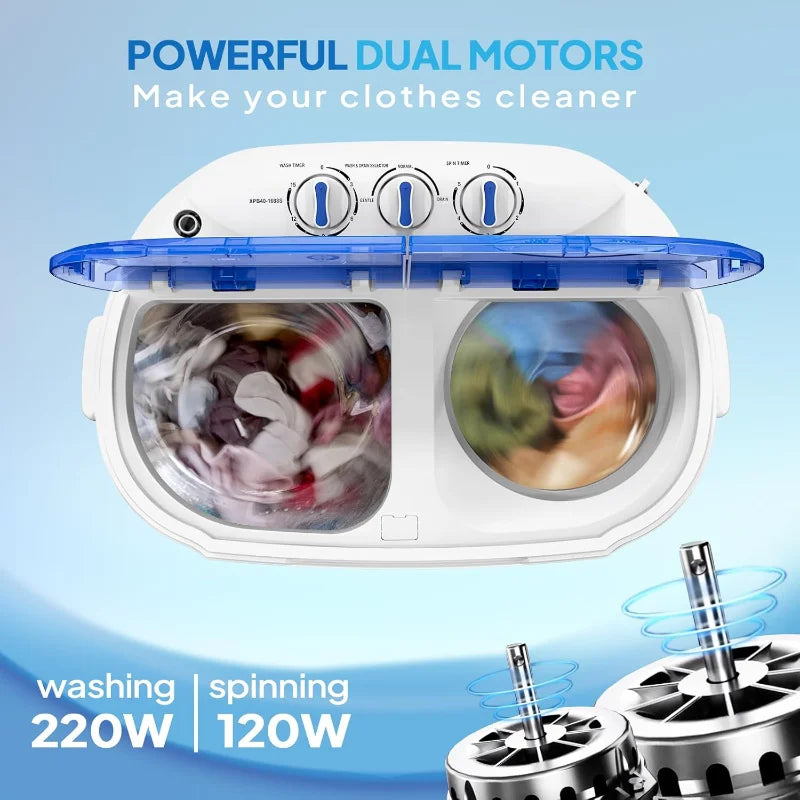XMSJCN Portable Washing Machine And Dryer Combo Unit