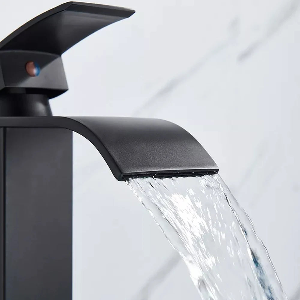 MYQualife Waterfall Bathroom Faucet Vessel Sink Mixer Tap