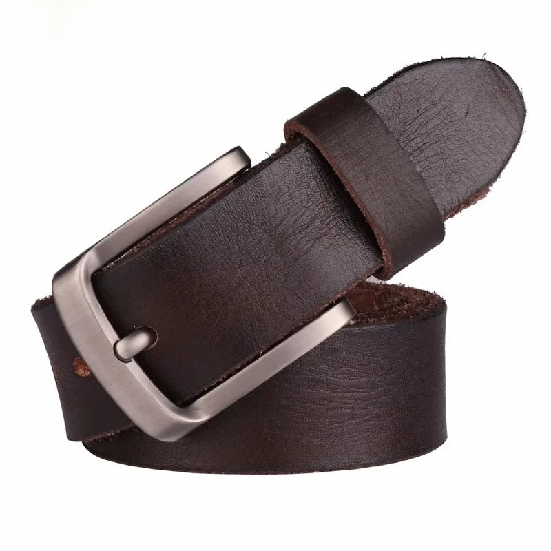 CCOOLERFIRE Full Grain Leather Mens Belt Genuine Cowhide