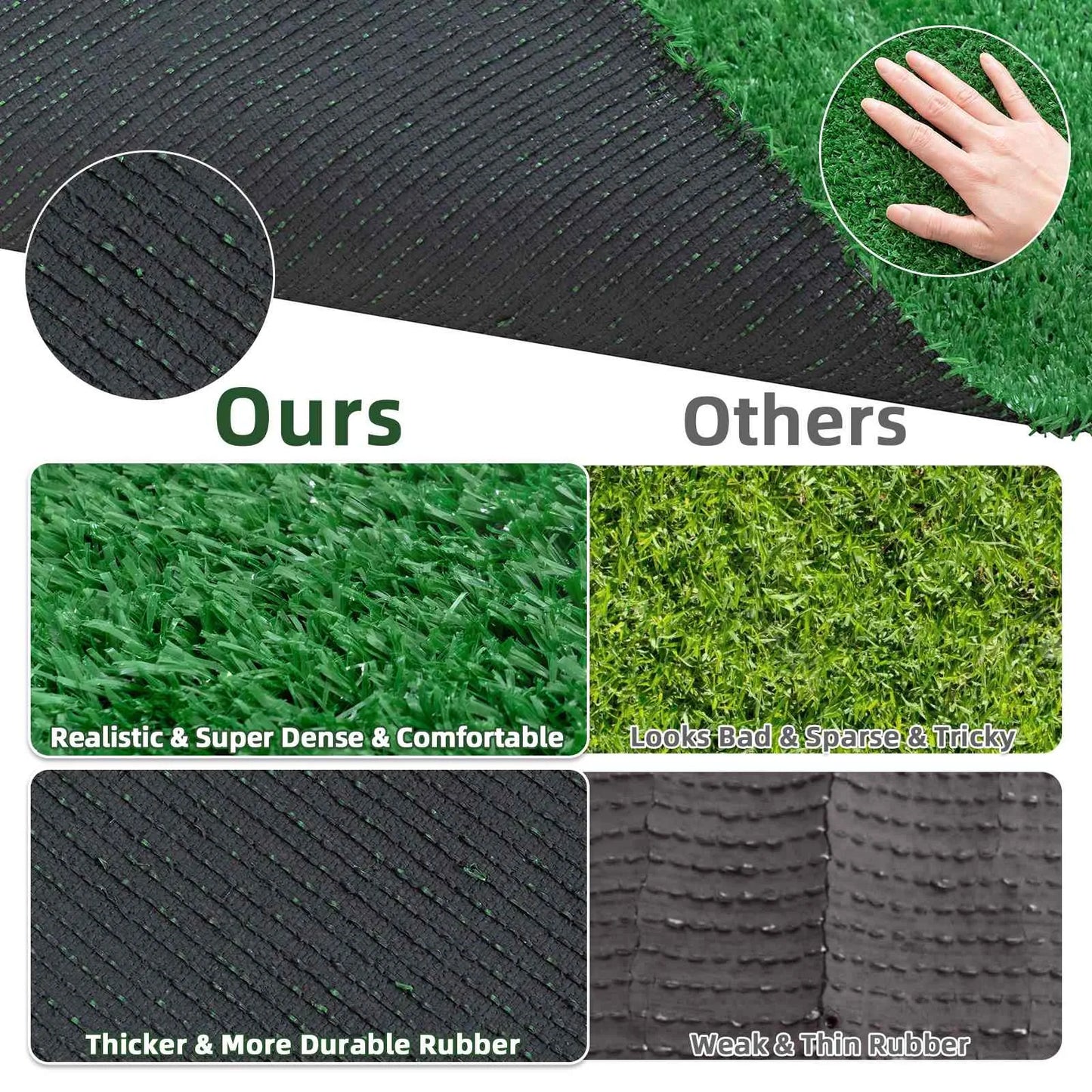 200-400cm Artificial Grassland Simulation Moss Lawn Turf Fake Green Grass Mat Carpet DIY Micro Landscape Home Floor Decor