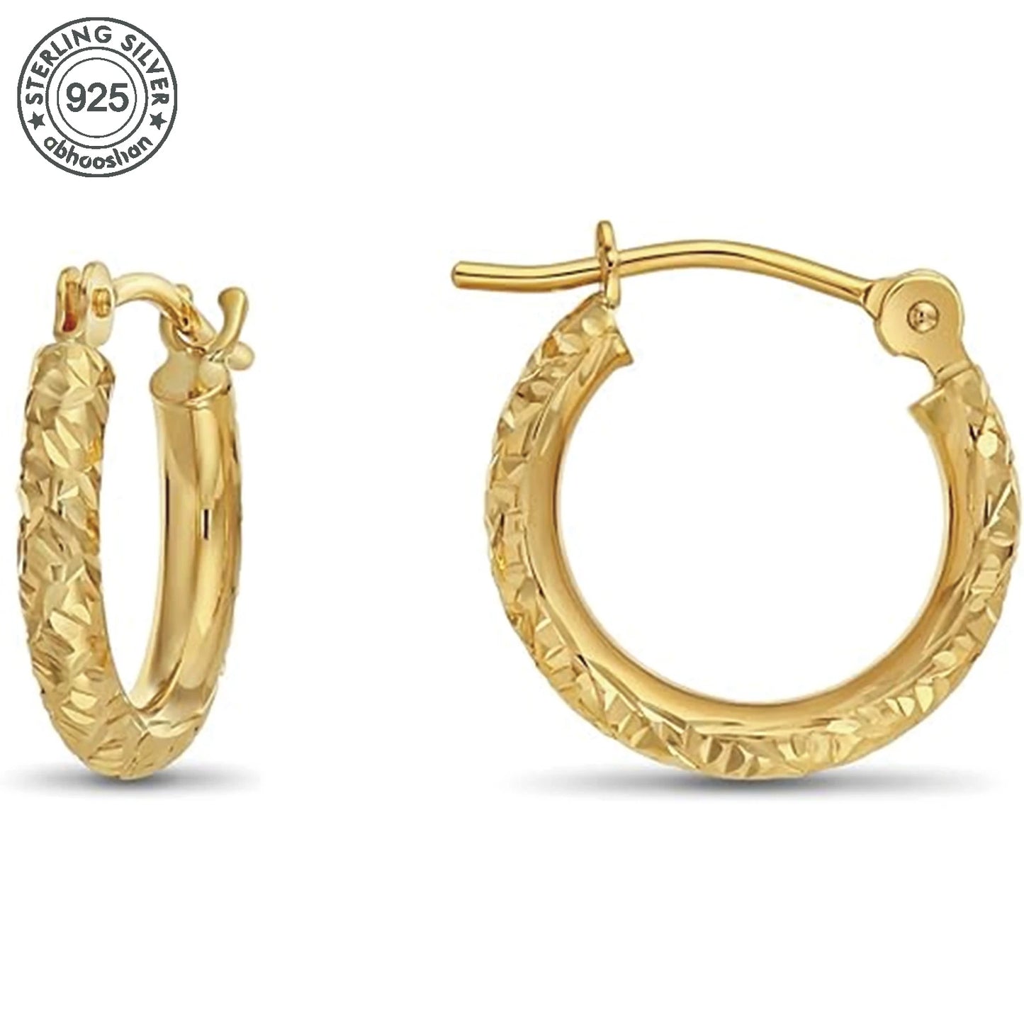 925 Silver Wheat Earrings Italian Diamond Cut Craftsmanship