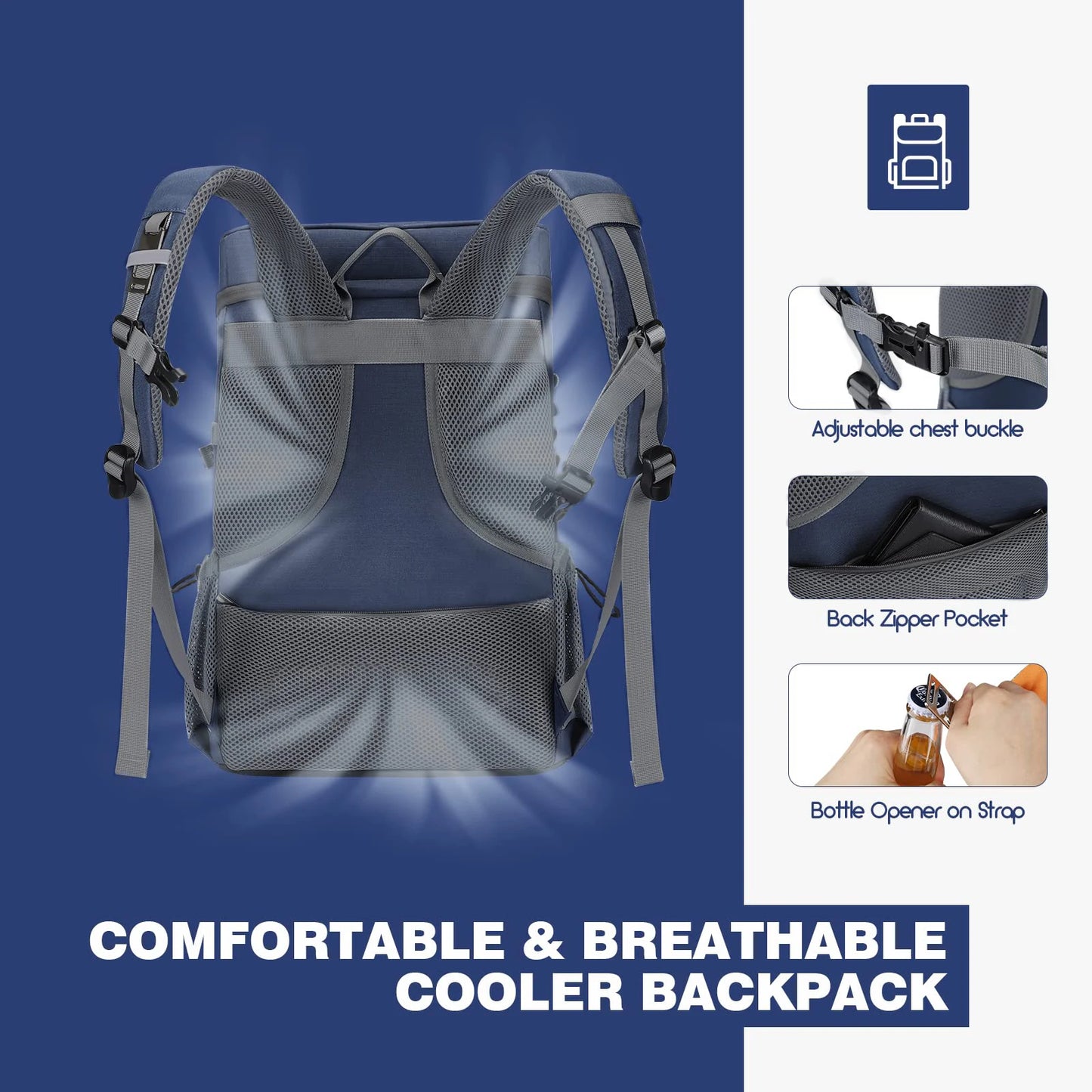 Online Goods Warehouse Can Cooler Backpack Leakproof