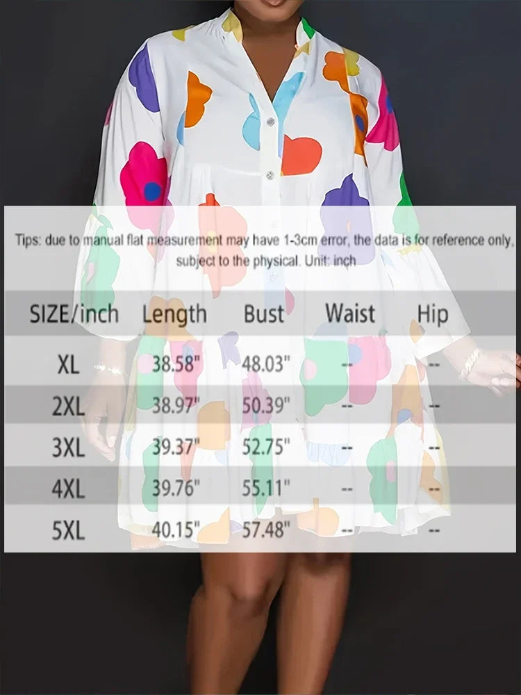 Guangdong Floral Printed Womens Casual Button Dress