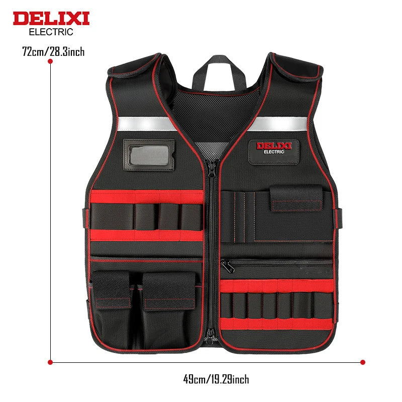 Delixi Electric Electrician Tool Vest For Woodworking