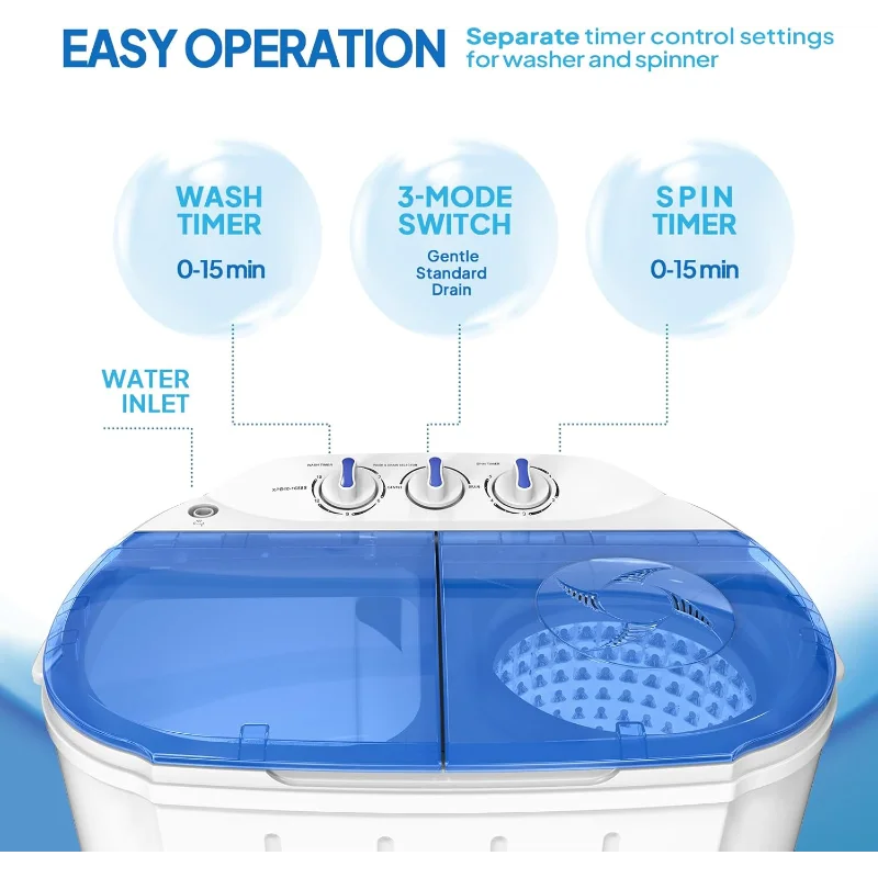 XMSJCN Portable Washing Machine And Dryer Combo Unit