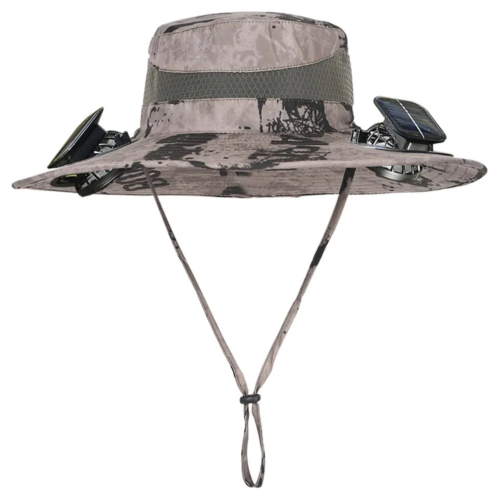 APWIKOGER Solar Fan Hat With 2 Solar Fans Outdoor Cap