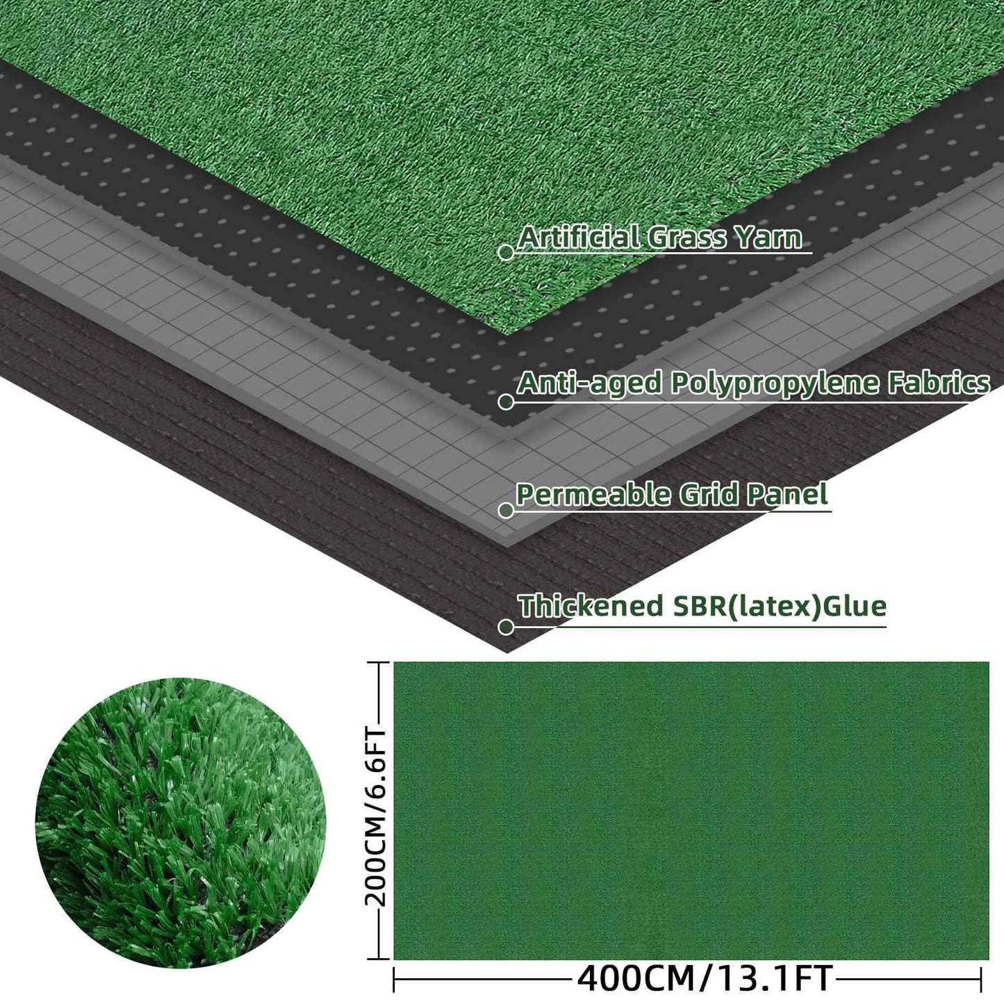 200-400cm Artificial Grassland Simulation Moss Lawn Turf Fake Green Grass Mat Carpet DIY Micro Landscape Home Floor Decor