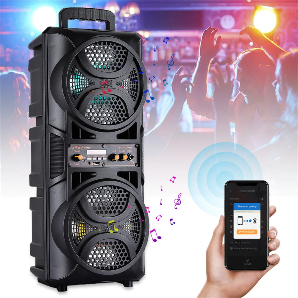 CURUK 3000W Portable Bluetooth Speaker Subwoofer Remote MIC