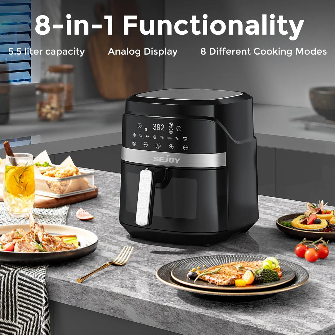 Sejoy Air Fryer Toaster Oven Combo With Digital Display