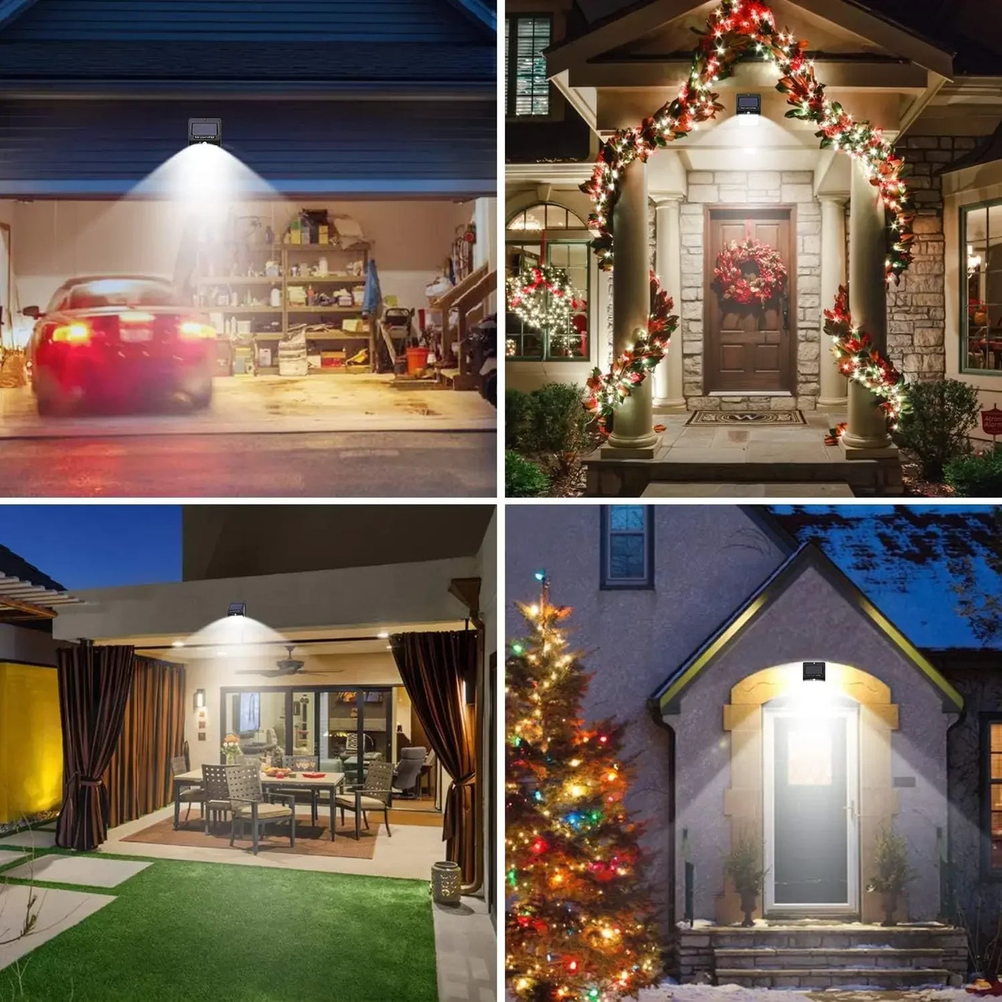SZRSTH Solar Outdoor Lights 4 Pack Motion Sensor With 3 Modes