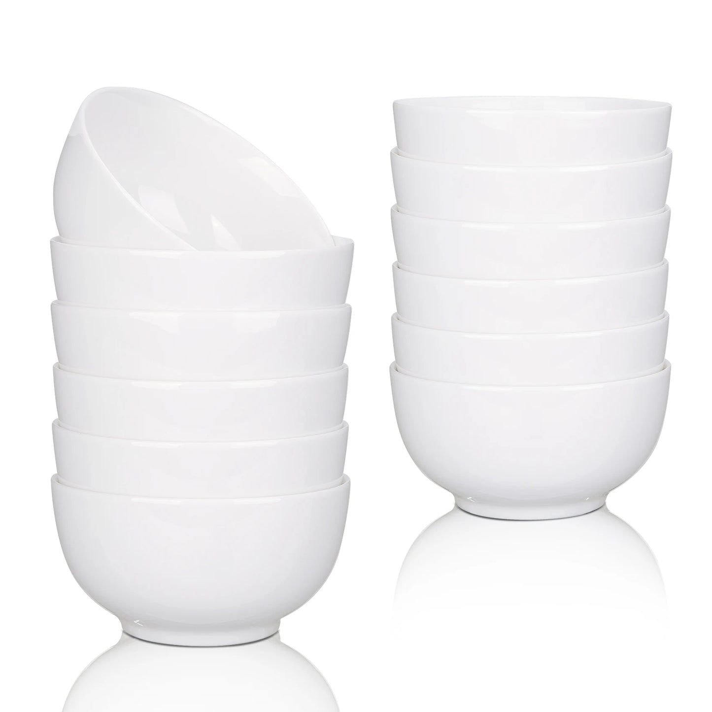 Noned Porcelain Bowls Set 8 Pack Microwave Dishwasher Safe