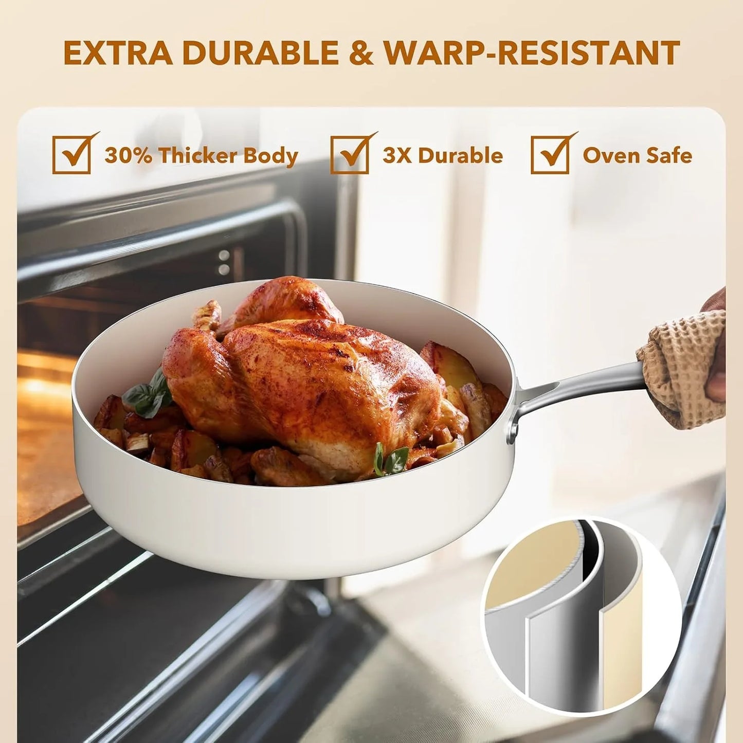 Hign Concerned Chemical Ceramic Cookware Set 11 Pcs
