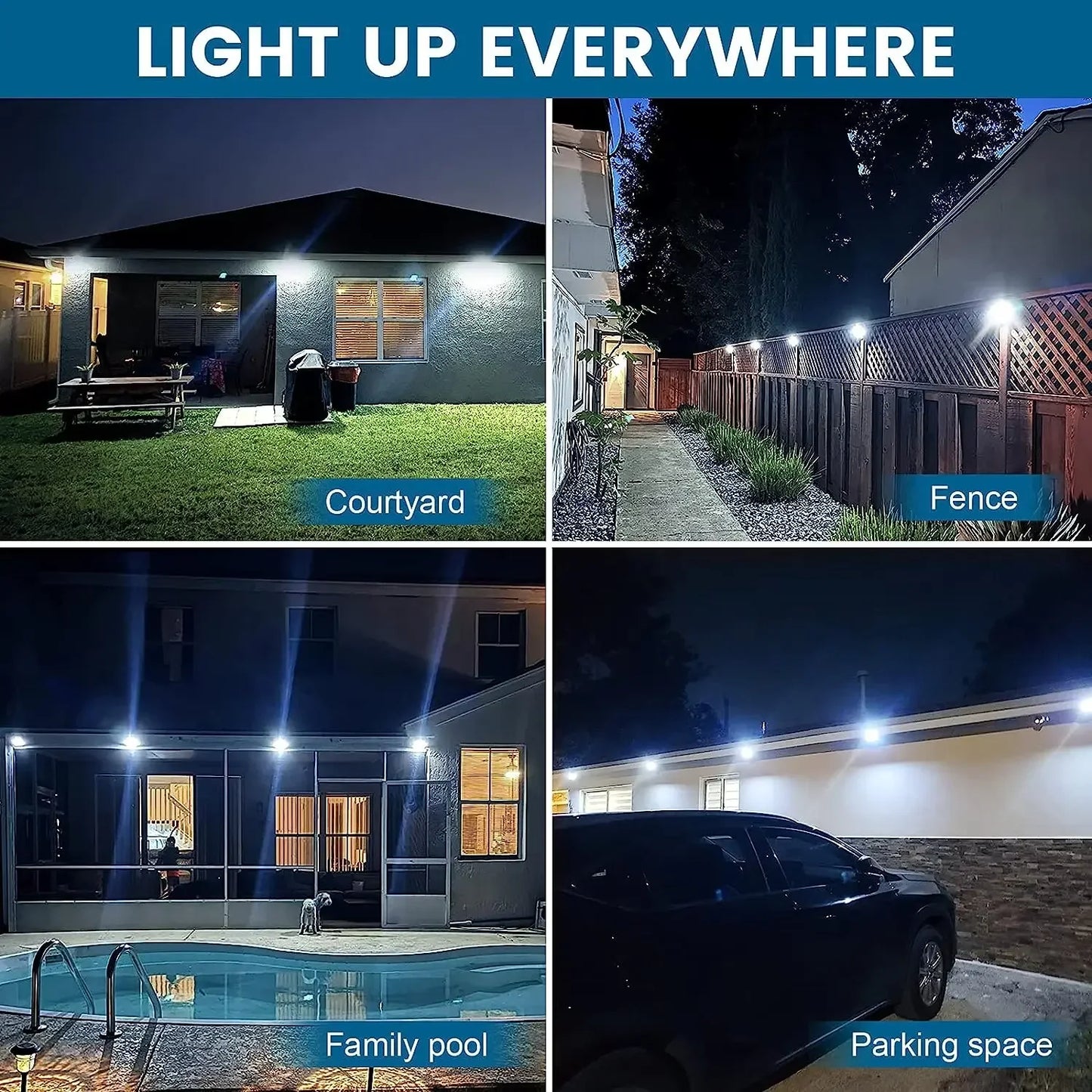 SZRSTH Solar Outdoor Lights 4 Pack Motion Sensor With 3 Modes