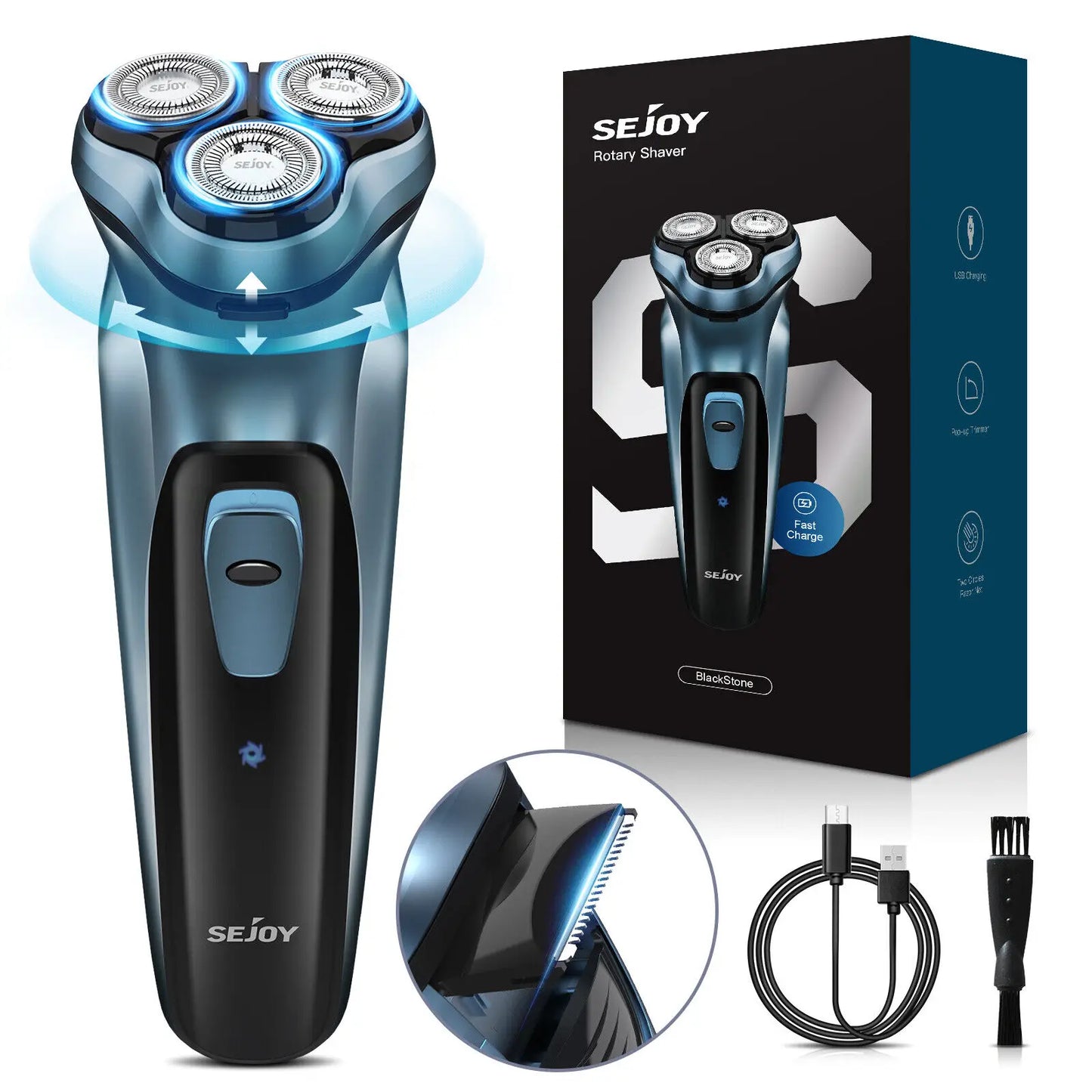 Sejoy Electric Razor For Men Foil Shaver 7500 RPM High Speed