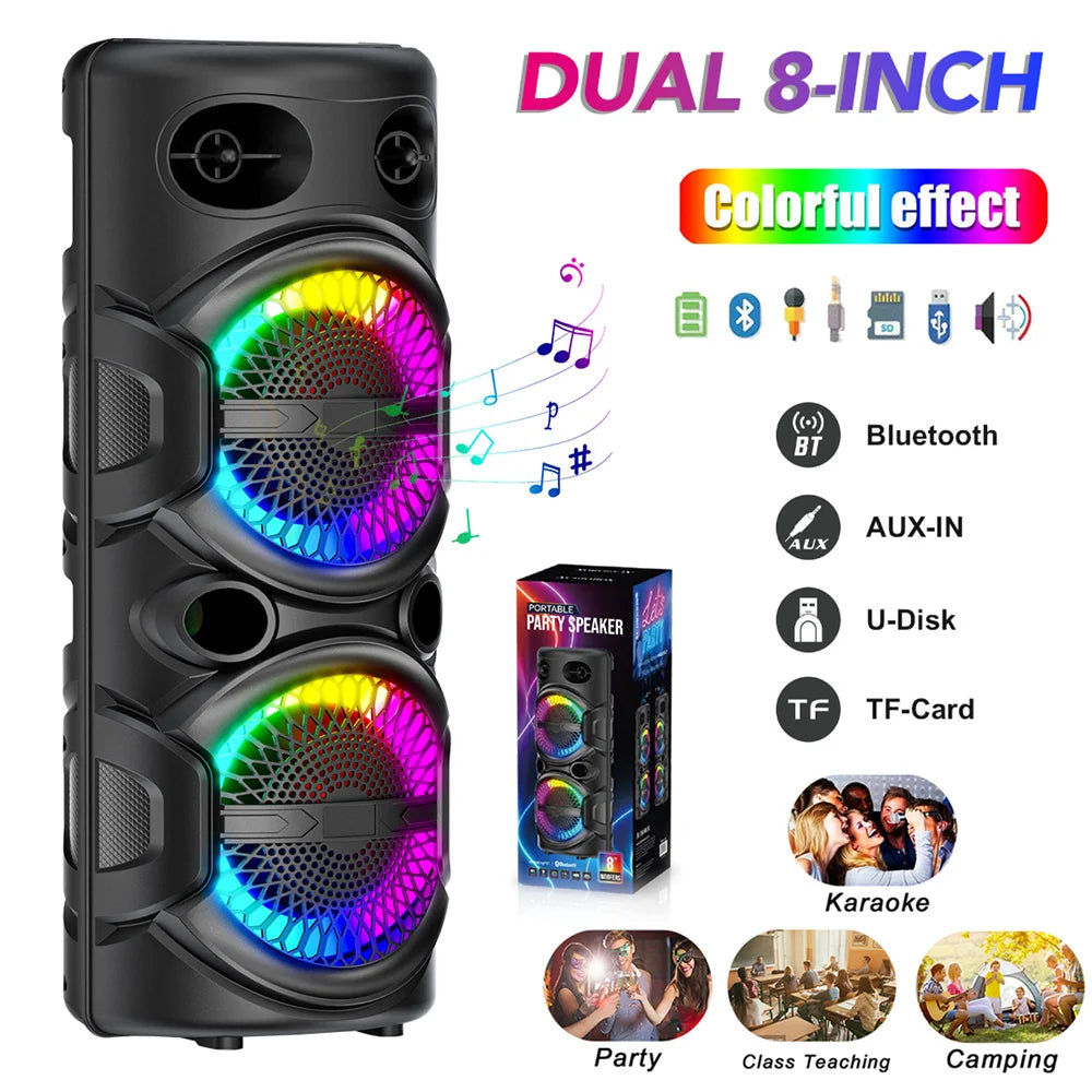CURUK Portable 3000W Bluetooth Speaker With Subwoofer
