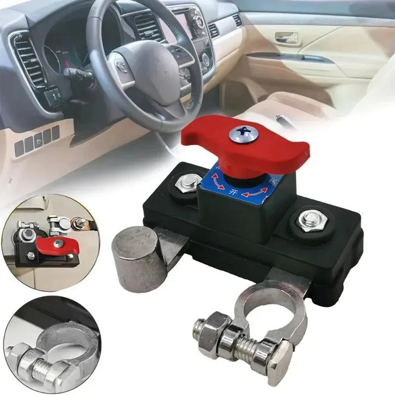 Car Battery Disconnect Switch Manual Automatic Circuit Breaker Anti-Power Off Leakage Protector Universal Auto Parts 12V/24V