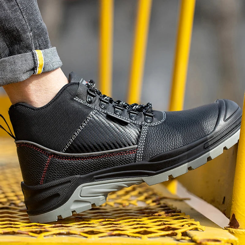 Kankeirr Waterproof Safety Shoes Men Steel Toe Work Boots