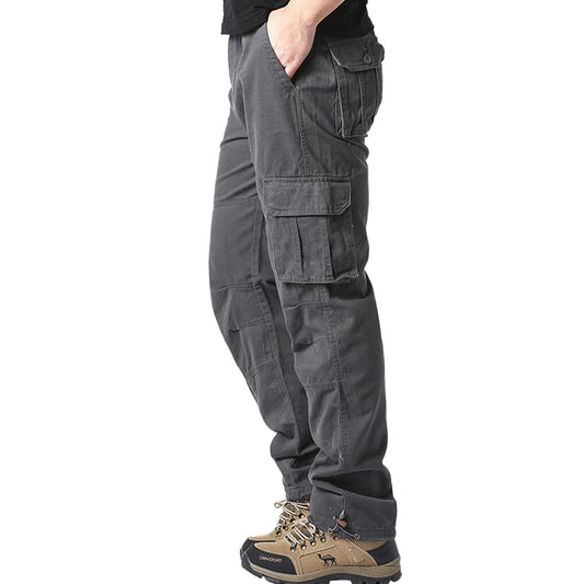 Enweig Pocket Overalls Pure Cotton Men Outdoor Work Pants
