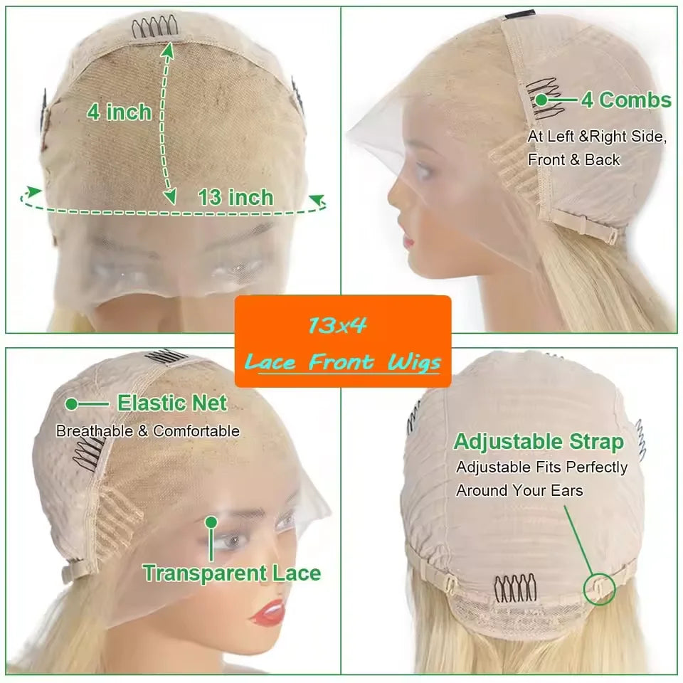 Sooolavely HD Lace Front Wig With Baby Hair For Daily Wear