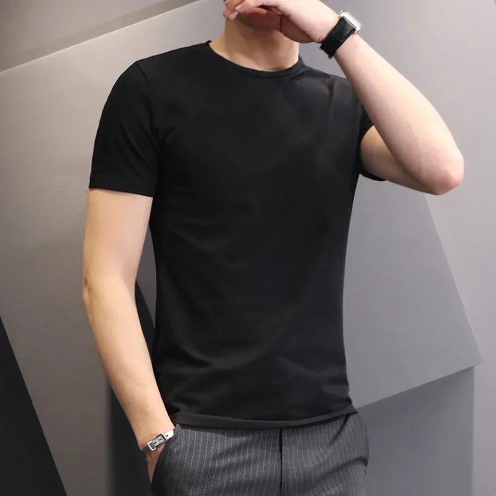 Jiayancn Men Short Sleeve Round Neck Pullover Top T Shirt