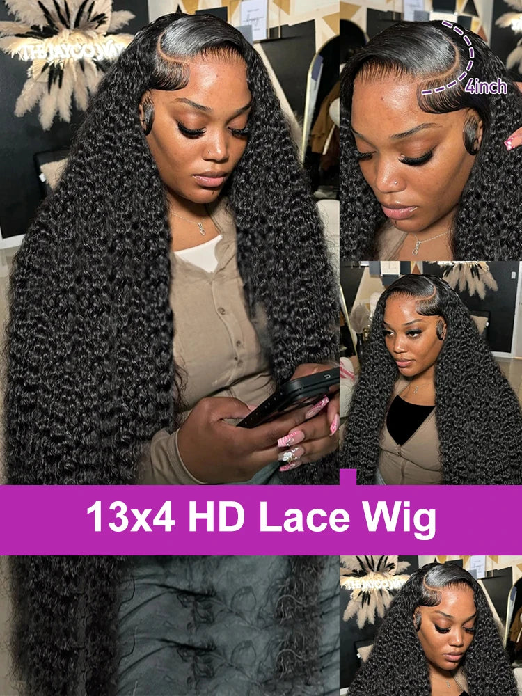 Peruvian Water Curly Deep Wave HD Lace Front Wig Pro