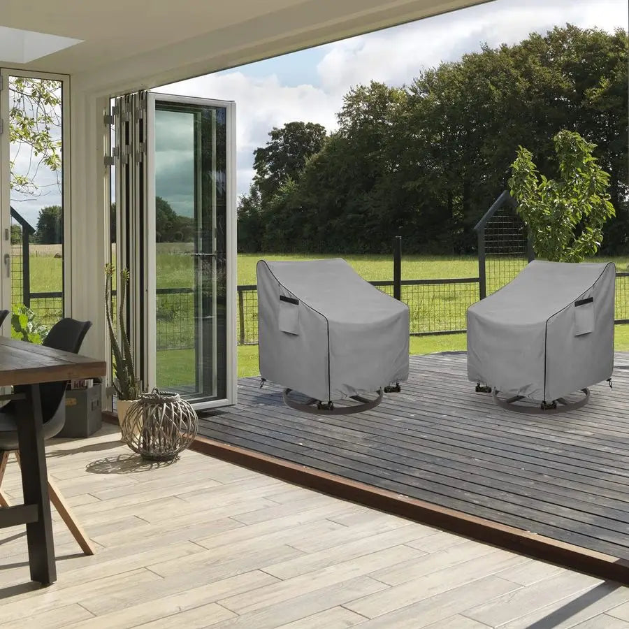 Outdoor Swivel Chair Cover 2 Pack,Outdoor Furniture Patio Chair Covers Waterproof Clearance,30 W x 34 D x 38.5 H Outdoor Lawn Pa
