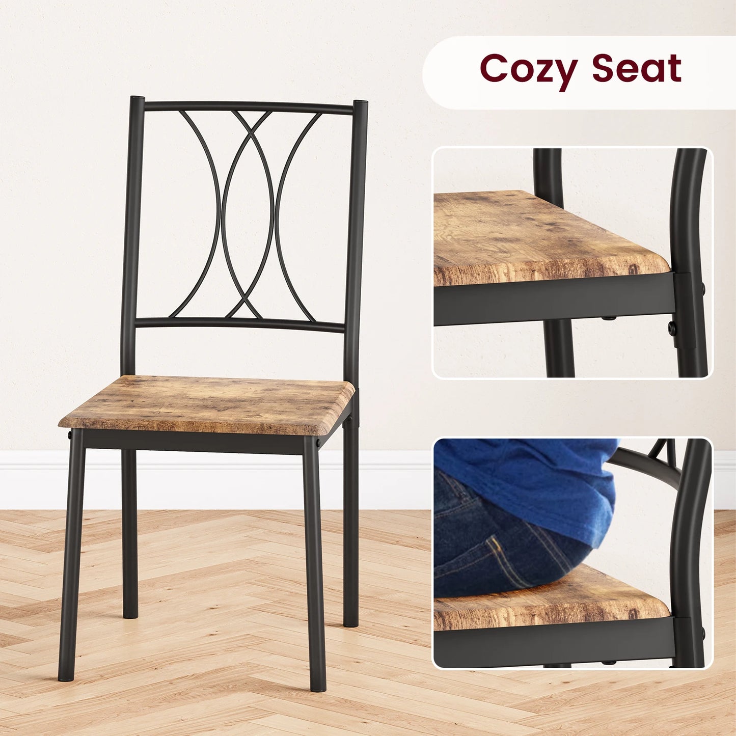 Online Goods Warehouse Dining Table Set Chairs Rustic Wood