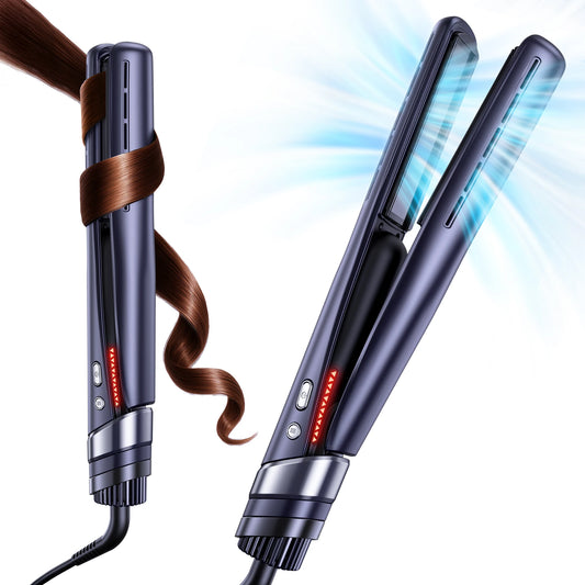 BOPCAL 3 in 1 Cold Air Hair Straightener Curler Flat Iron Straight Hair Stick Rapid heating Negative Ion Straightener Hair dryer