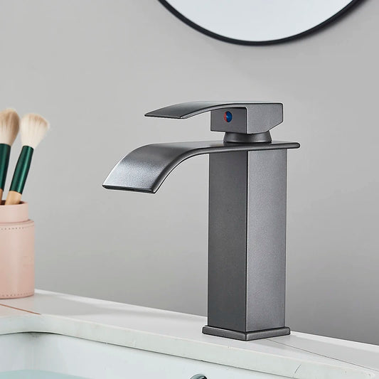 MYQualife Waterfall Bathroom Faucet Vessel Sink Mixer Tap