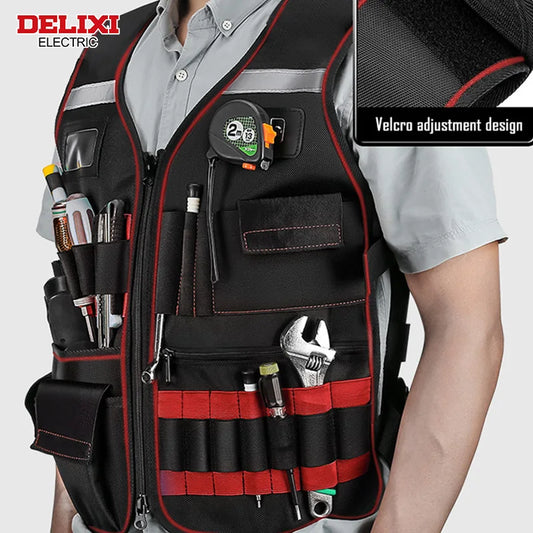 Delixi Electric Electrician Tool Vest For Woodworking